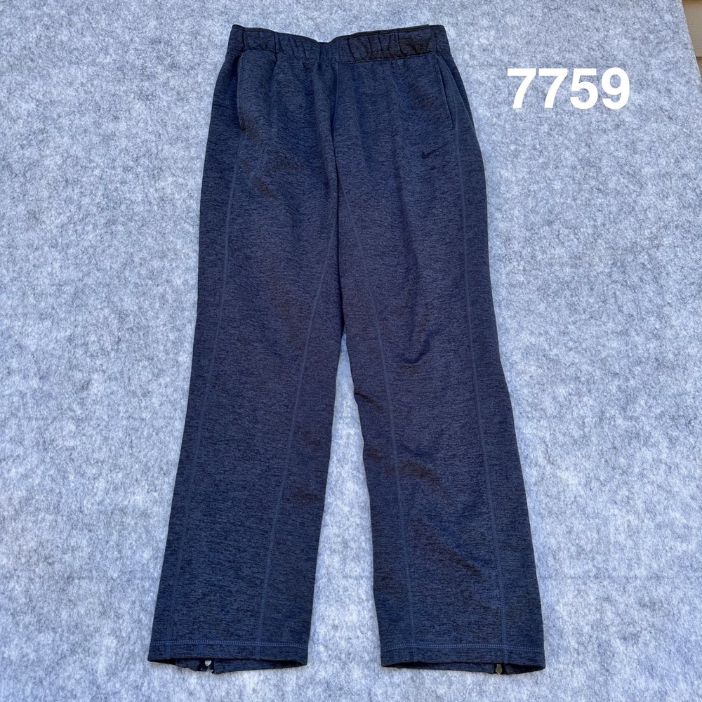 Nike Therma-FIT Mens Training Pants Charcoal Grey Heather Ankle Zip Medium